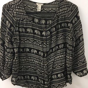 Printed blouse forever 21